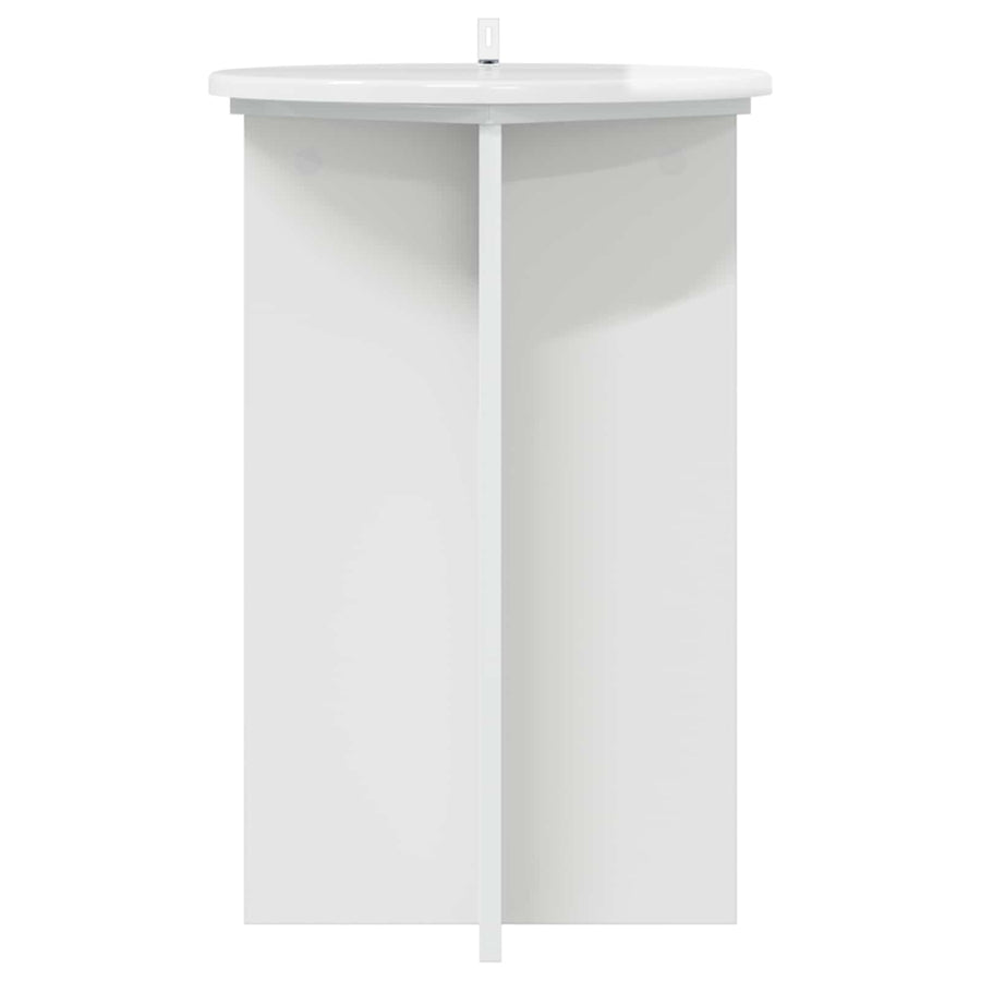 Plantenstandaard 2 pcs Hoogglans Wit Ø40 x 60 cm Bewerkt hout