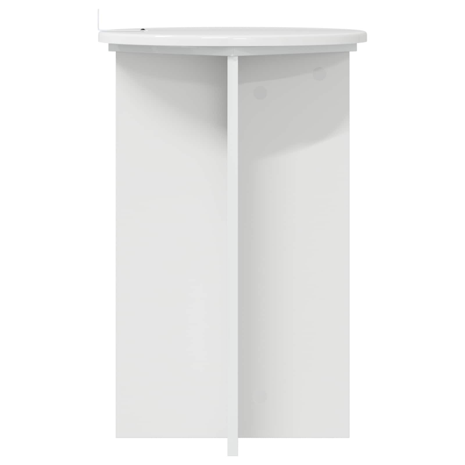 Plantenstandaard 2 pcs Hoogglans Wit Ø40 x 60 cm Bewerkt hout