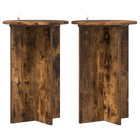 Plantenstandaard 2 stuks gerookt eiken Ø40x60 cm