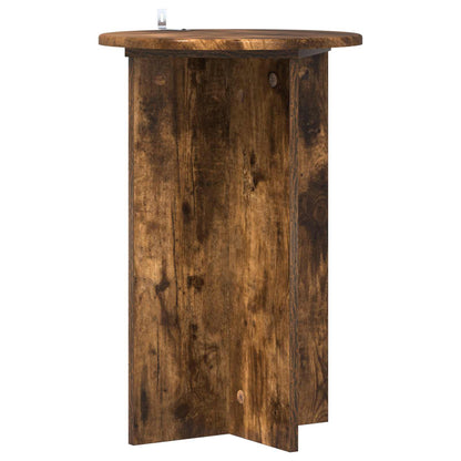 Plantenstandaard 2 pcs Gerookt eiken Ø40 x 60 cm Bewerkt hout