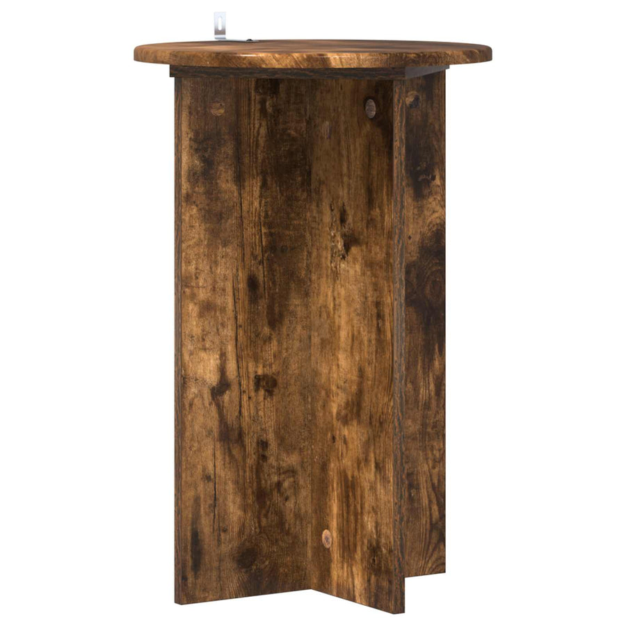 Plantenstandaard 2 pcs Gerookt eiken Ø40 x 60 cm Bewerkt hout