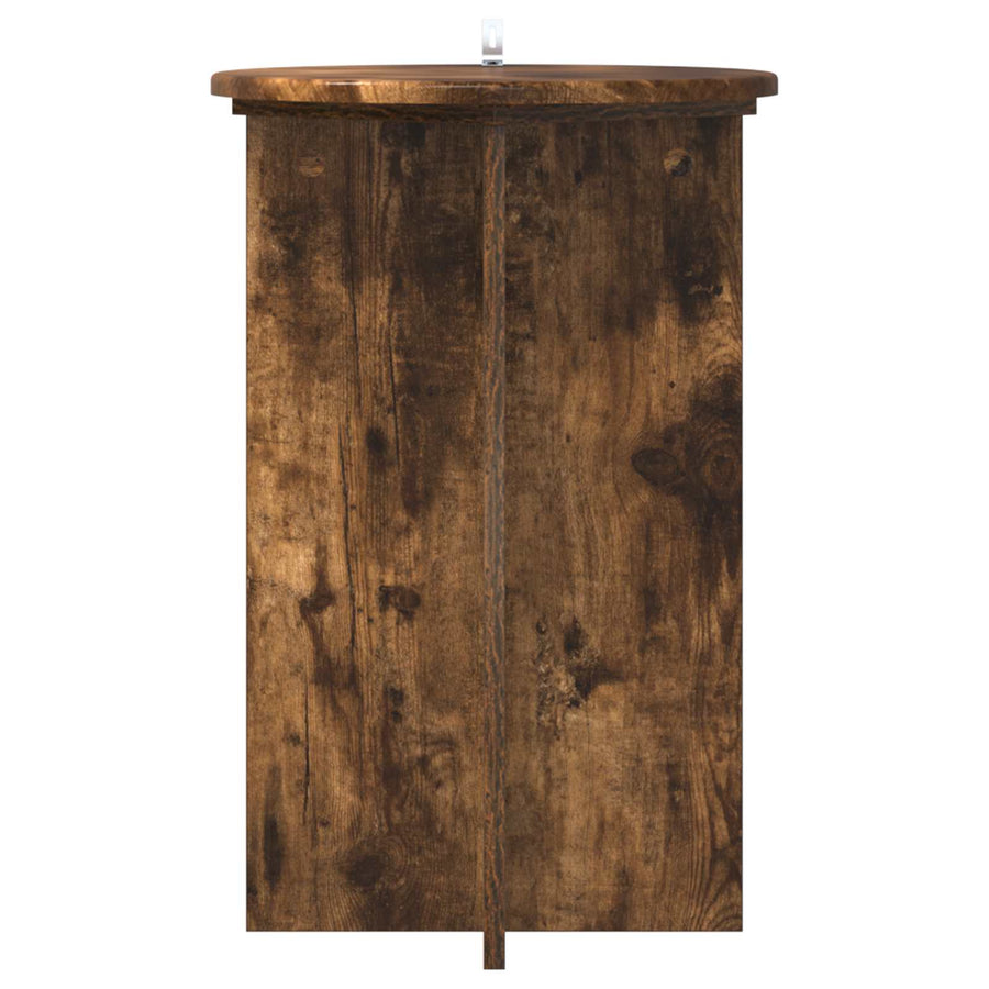 Plantenstandaard 2 pcs Gerookt eiken Ø40 x 60 cm Bewerkt hout