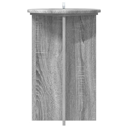 Plantenstandaard 2 pcs Grijs sonoma Ø40 x 60 cm Bewerkt hout