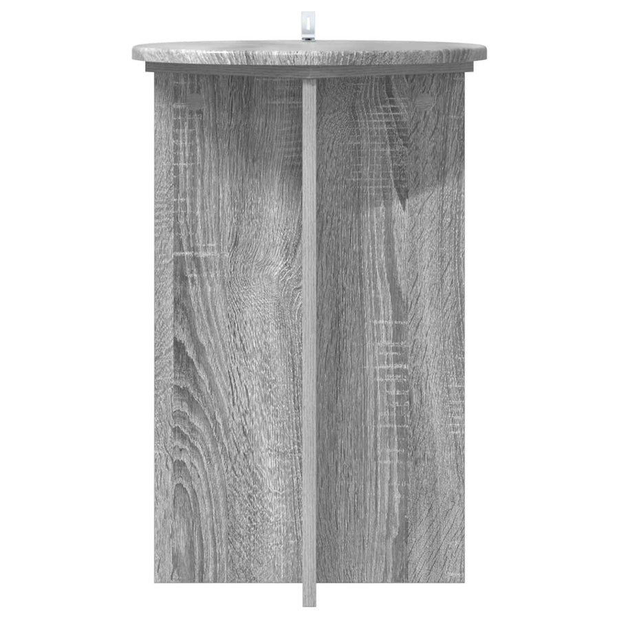 Plantenstandaard 2 pcs Grijs sonoma Ø40 x 60 cm Bewerkt hout