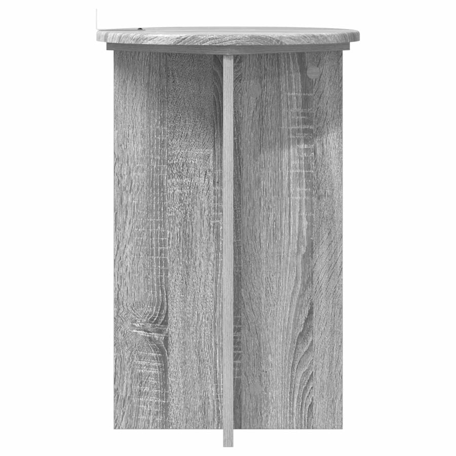 Plantenstandaard 2 pcs Grijs sonoma Ø40 x 60 cm Bewerkt hout