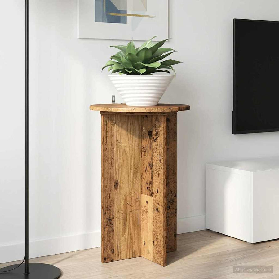 Plantenstandaard 2 pcs Oud hout Ø40 x 60 cm Bewerkt hout