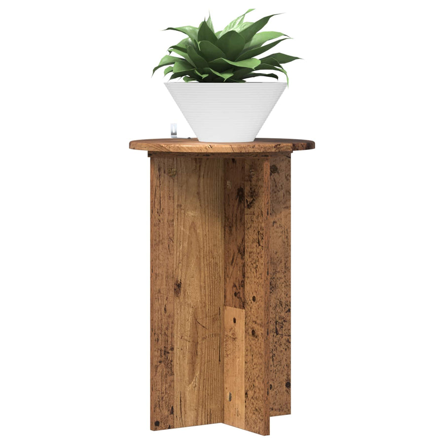 Plantenstandaard 2 pcs Oud hout Ø40 x 60 cm Bewerkt hout