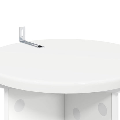 Plantenstandaard 2 pcs Wit Ø29,5 x 60 cm Bewerkt hout