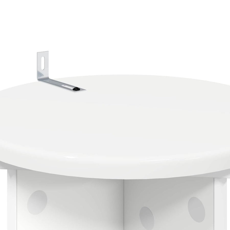 Plantenstandaard 2 pcs Wit Ø29,5 x 60 cm Bewerkt hout