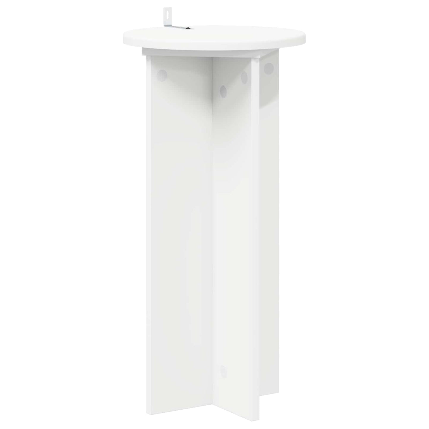Plantenstandaard 2 pcs Wit Ø29,5 x 60 cm Bewerkt hout