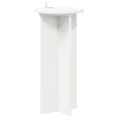 Plantenstandaard 2 pcs Wit Ø29,5 x 60 cm Bewerkt hout