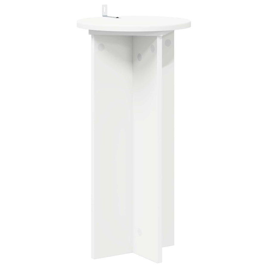 Plantenstandaard 2 pcs Wit Ø29,5 x 60 cm Bewerkt hout