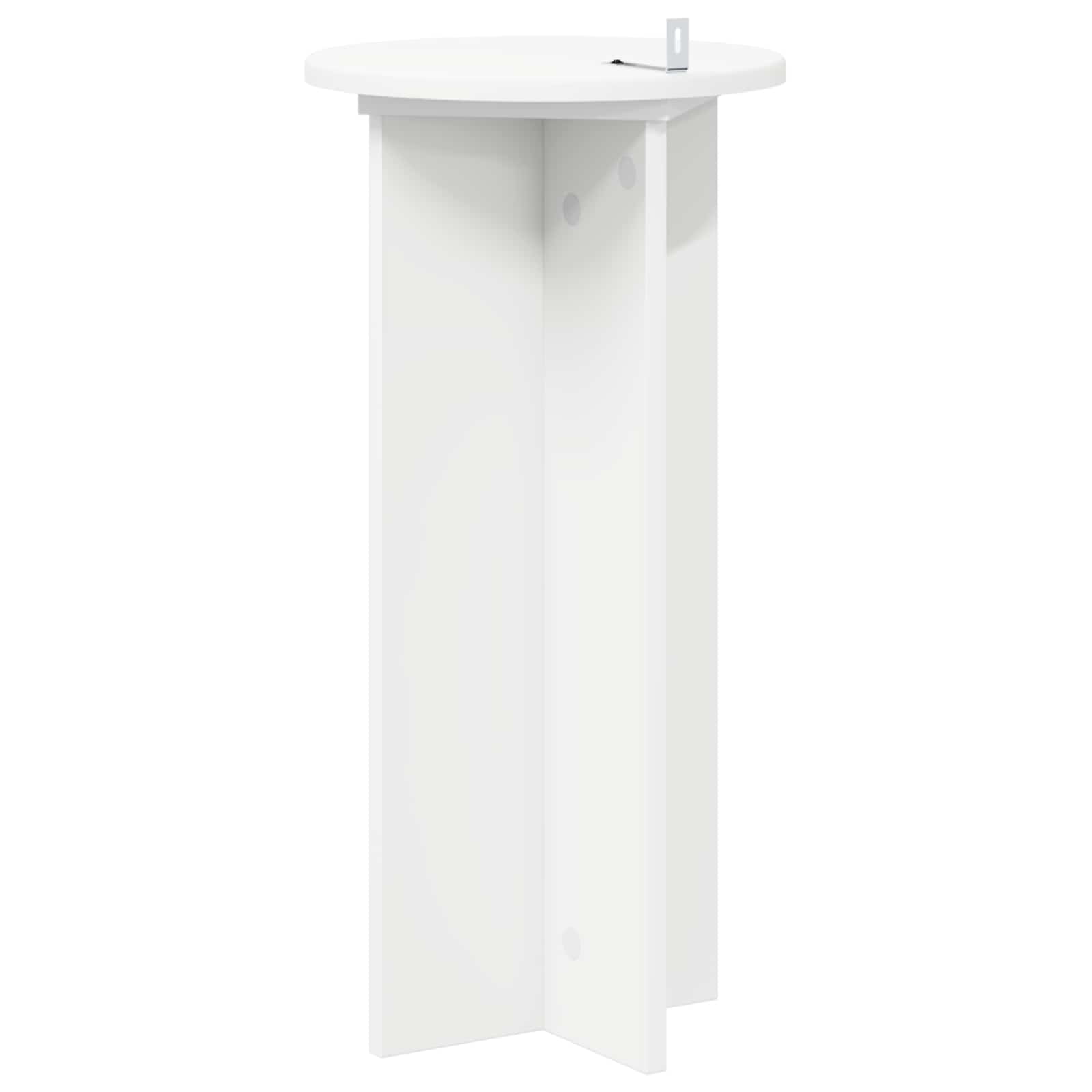 Plantenstandaard 2 pcs Wit Ø29,5 x 60 cm Bewerkt hout