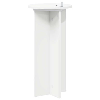 Plantenstandaard 2 pcs Wit Ø29,5 x 60 cm Bewerkt hout