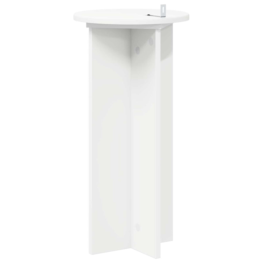 Plantenstandaard 2 pcs Wit Ø29,5 x 60 cm Bewerkt hout