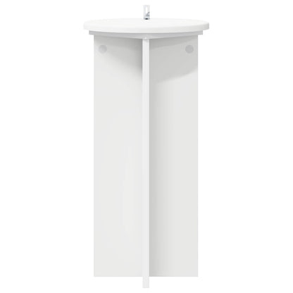 Plantenstandaard 2 pcs Wit Ø29,5 x 60 cm Bewerkt hout