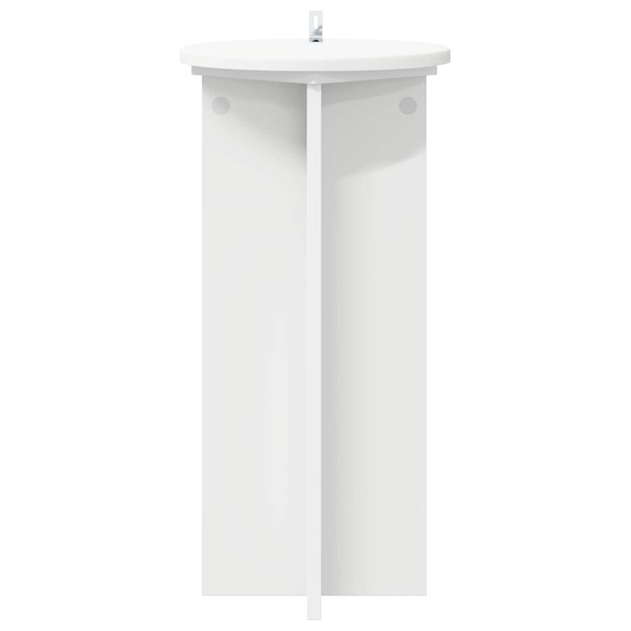 Plantenstandaard 2 pcs Wit Ø29,5 x 60 cm Bewerkt hout