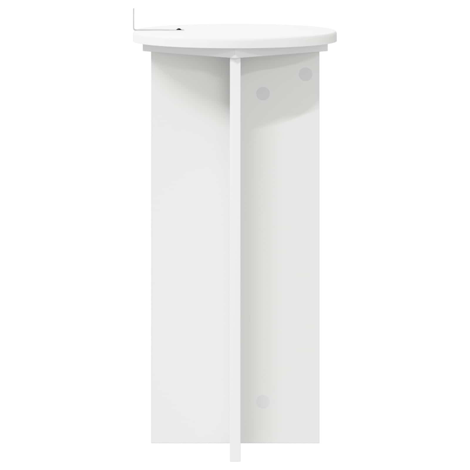 Plantenstandaard 2 pcs Wit Ø29,5 x 60 cm Bewerkt hout