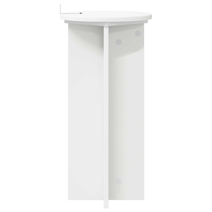 Plantenstandaard 2 pcs Wit Ø29,5 x 60 cm Bewerkt hout