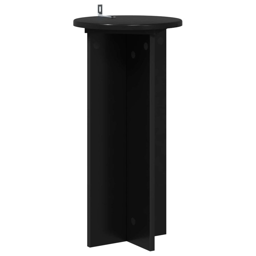 Plantenstandaard 2 pcs Zwart 29,5 x 29,5 x 60 cm Bewerkt hout