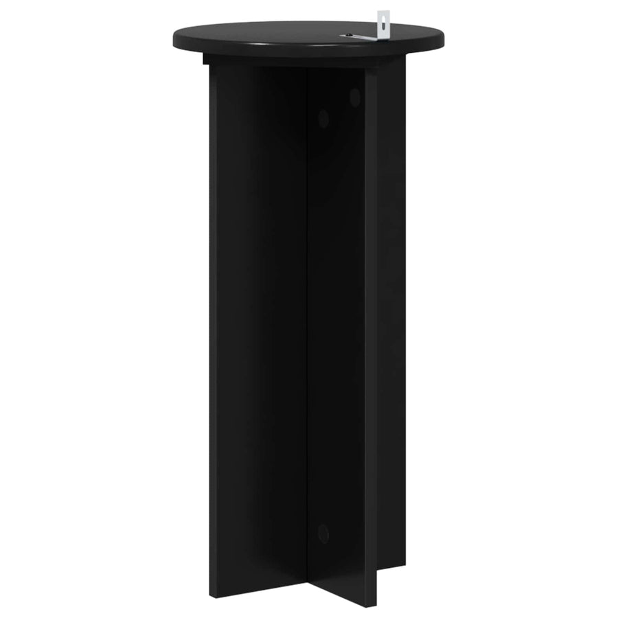 Plantenstandaard 2 pcs Zwart 29,5 x 29,5 x 60 cm Bewerkt hout
