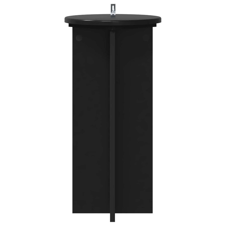 Plantenstandaard 2 pcs Zwart 29,5 x 29,5 x 60 cm Bewerkt hout