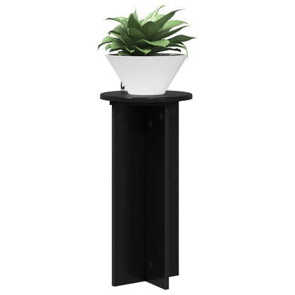 Plantenstandaard 2 pcs Zwart 29,5 x 29,5 x 60 cm Bewerkt hout
