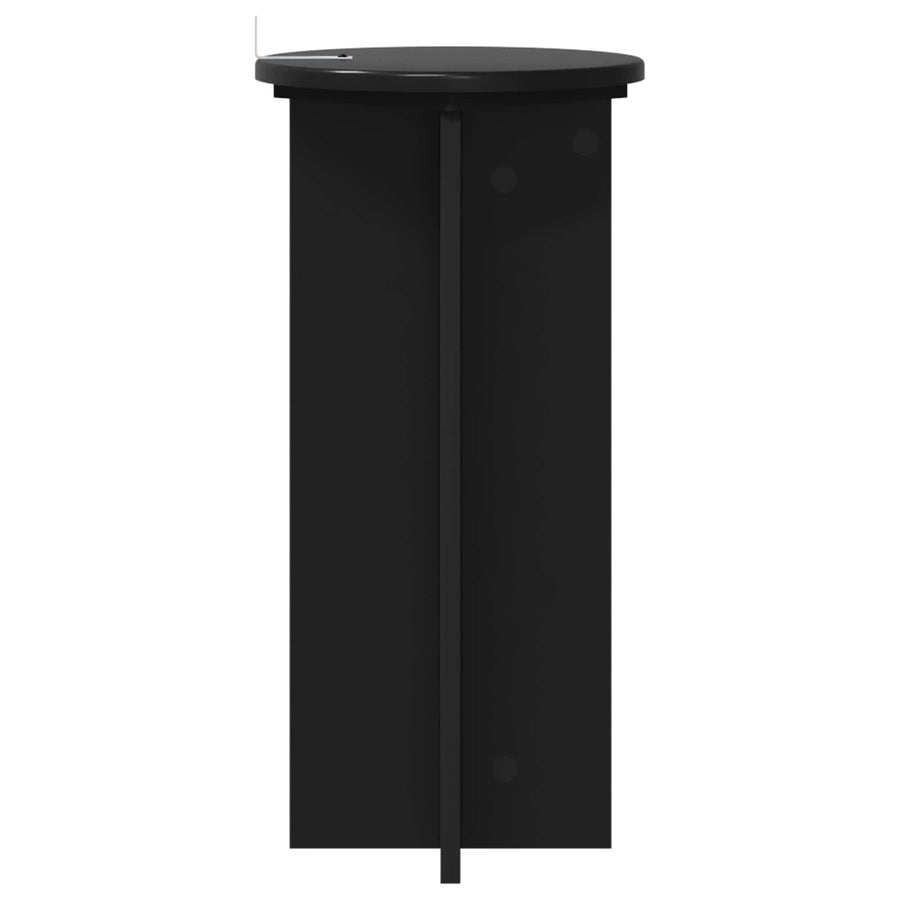 Plantenstandaard 2 pcs Zwart 29,5 x 29,5 x 60 cm Bewerkt hout