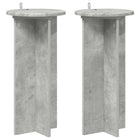 Plant Stand 2 pcs Concrete Gray 29.5 x 29.5 x 60 cm
