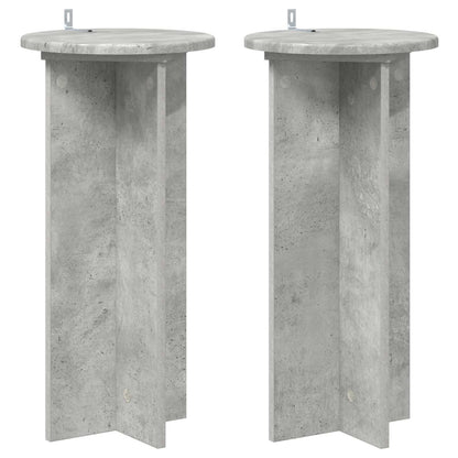 Plantenstandaard 2 pcs Betongrijs 29,5 x 29,5 x 60 cm