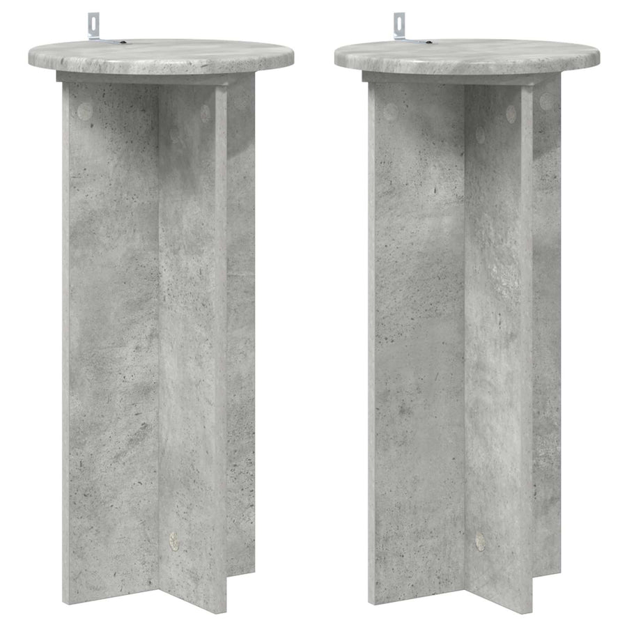 Plantenstandaard 2 pcs Betongrijs 29,5 x 29,5 x 60 cm