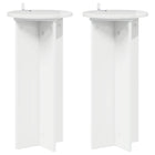 Plant Stand 2 pcs High Gloss White 29.5 x 29.5 x 60 cm
