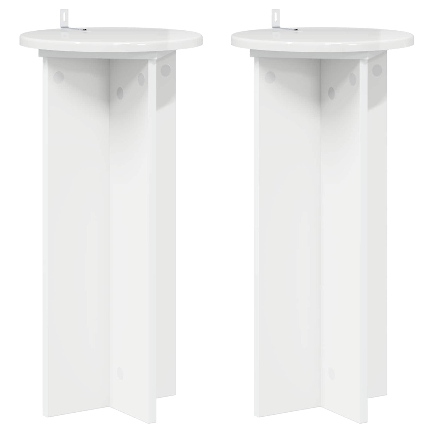 Plantenstandaard 2 pcs Hoogglans Wit 29,5 x 29,5 x 60 cm