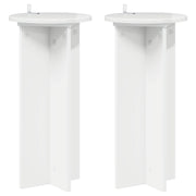 Plantenstandaard 2 stuks 60 cm hoogglans wit bewerkt hout