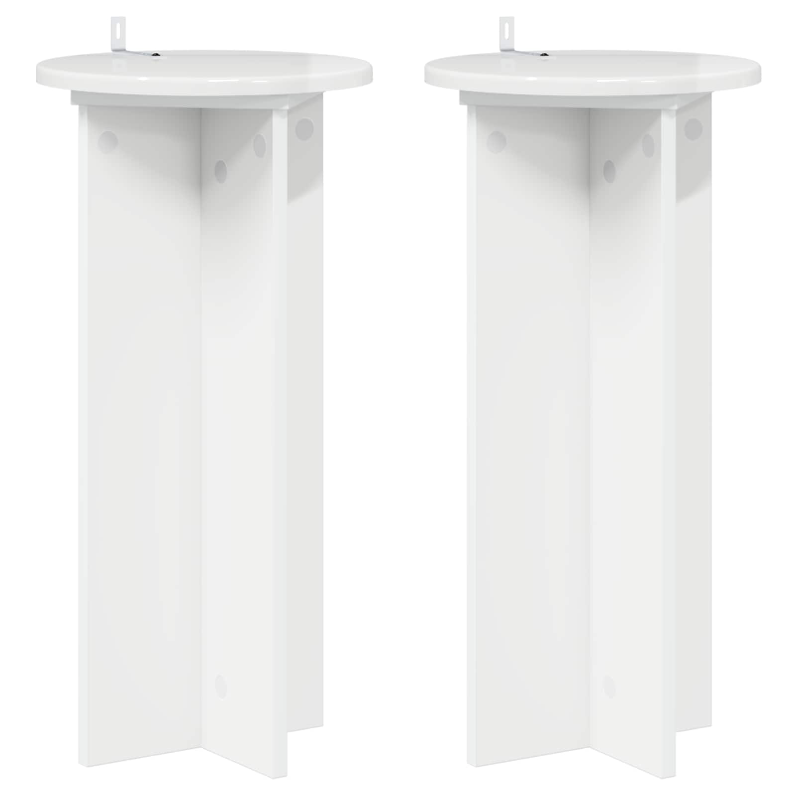 Plantenstandaard 2 pcs Hoogglans Wit 29,5 x 29,5 x 60 cm