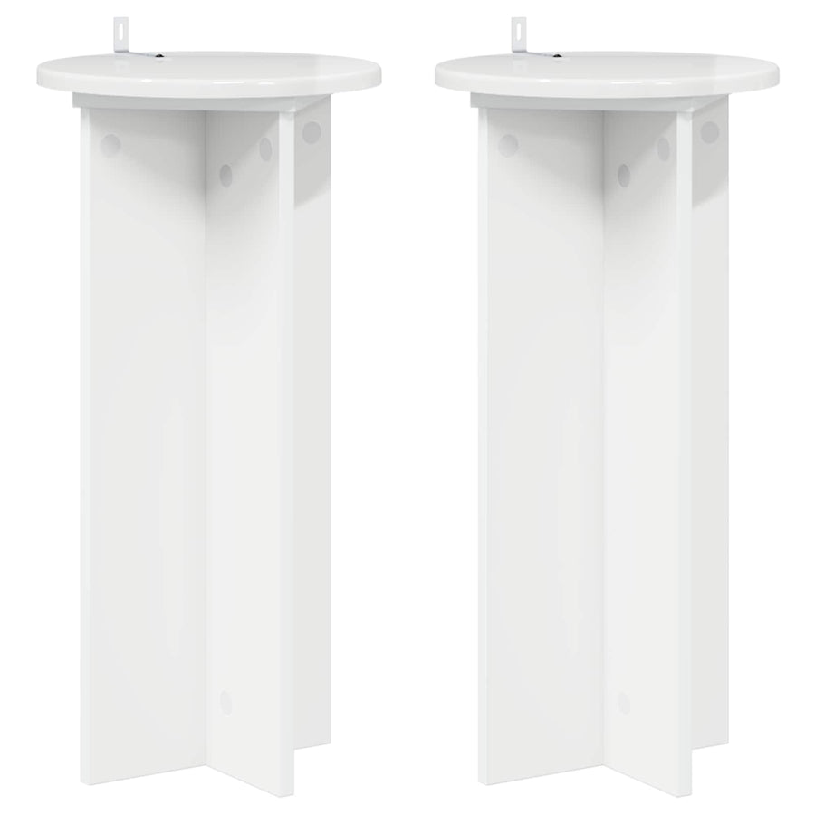 Plantenstandaard 2 pcs Hoogglans Wit 29,5 x 29,5 x 60 cm