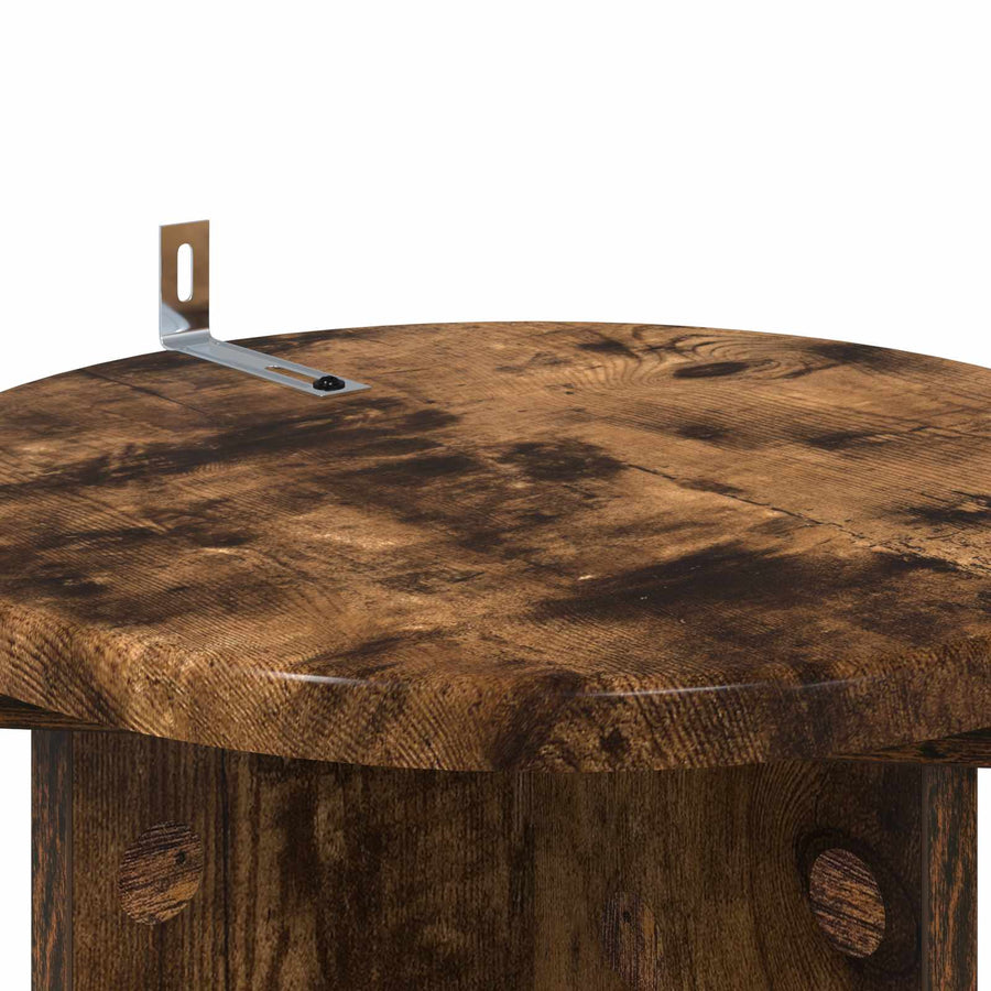 Plantenstandaard 2 pcs Gerookt eiken 29,5 x 29,5 x 60 cm