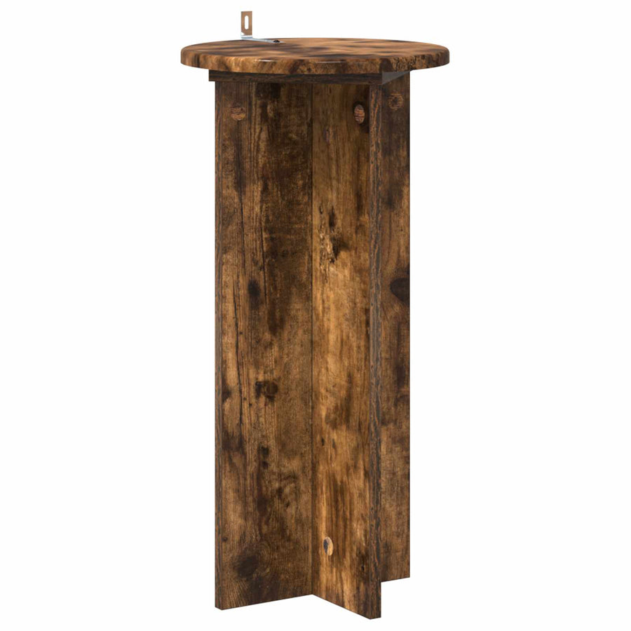 Plantenstandaard 2 pcs Gerookt eiken 29,5 x 29,5 x 60 cm
