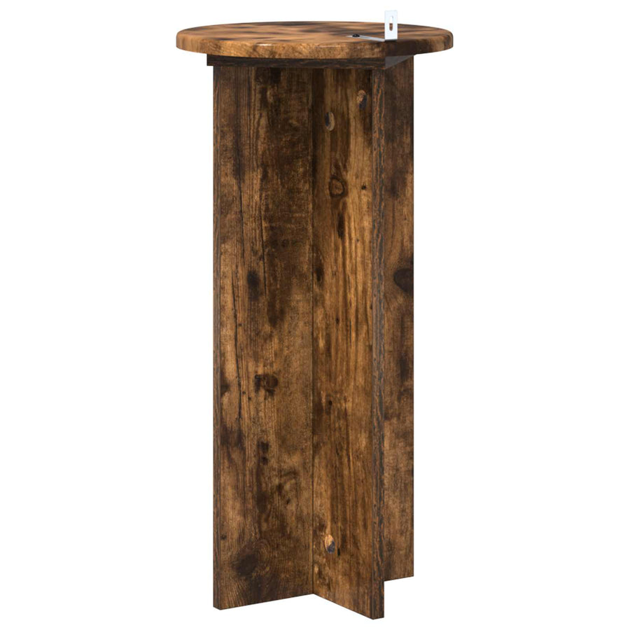 Plantenstandaard 2 pcs Gerookt eiken 29,5 x 29,5 x 60 cm