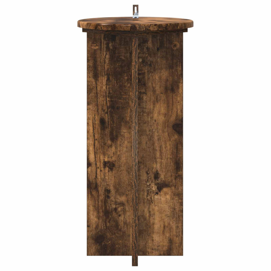 Plantenstandaard 2 pcs Gerookt eiken 29,5 x 29,5 x 60 cm