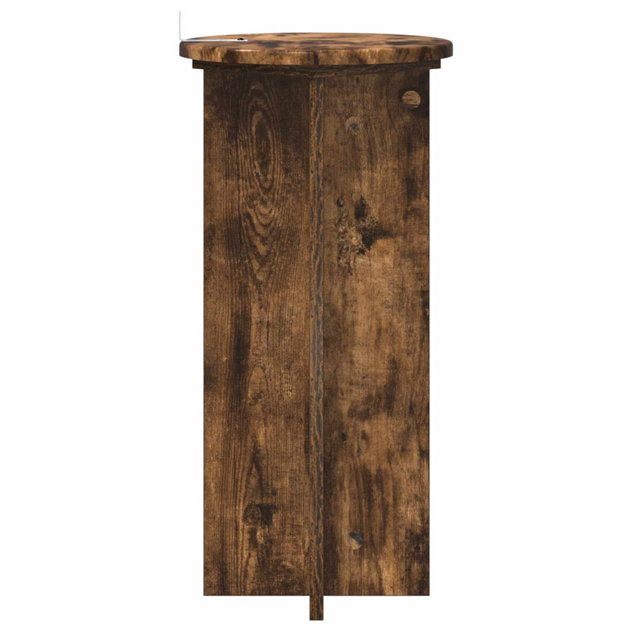 Plantenstandaard 2 pcs Gerookt eiken 29,5 x 29,5 x 60 cm
