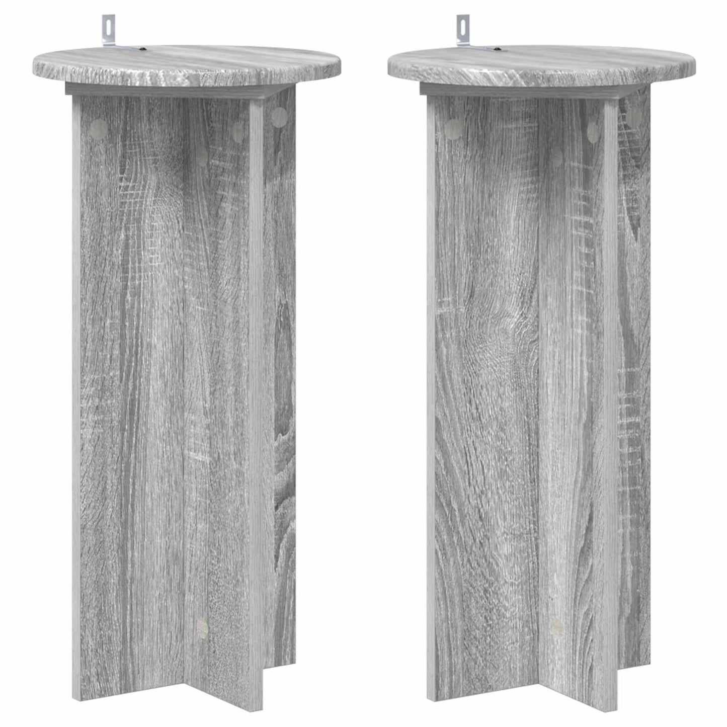 Plantenstandaard 2 pcs Grijs sonoma 29,5 x 29,5 x 60 cm