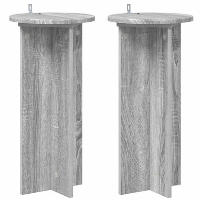 Plantenstandaard 2 pcs Grijs sonoma 29,5 x 29,5 x 60 cm