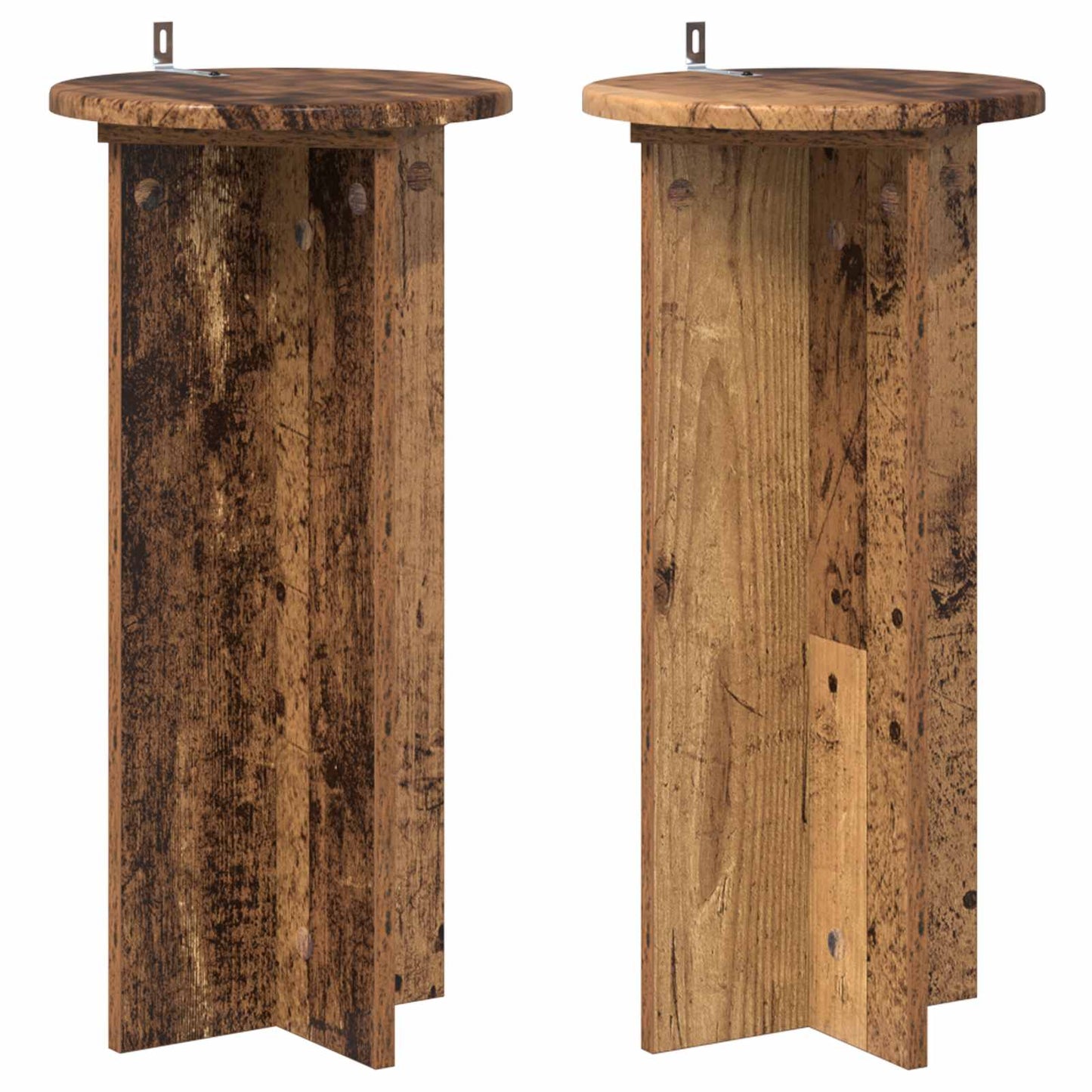 Plantenstandaard 2 pcs Oud hout 29,5 x 29,5 x 60 cm