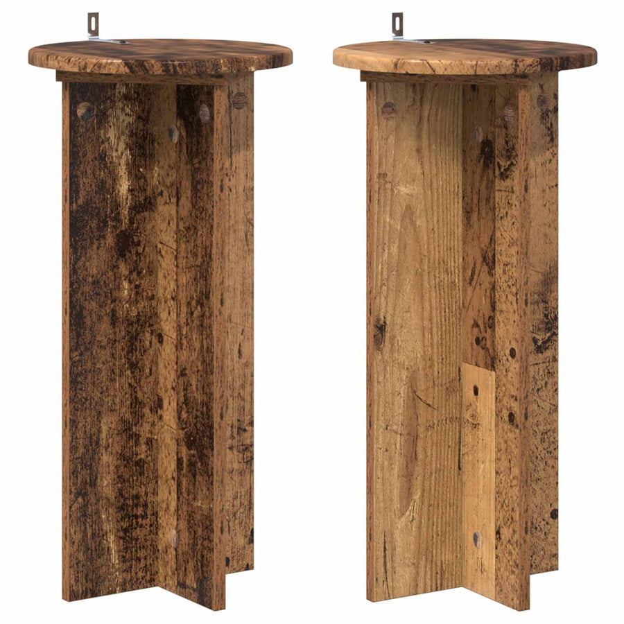 Plantenstandaard 2 pcs Oud hout 29,5 x 29,5 x 60 cm