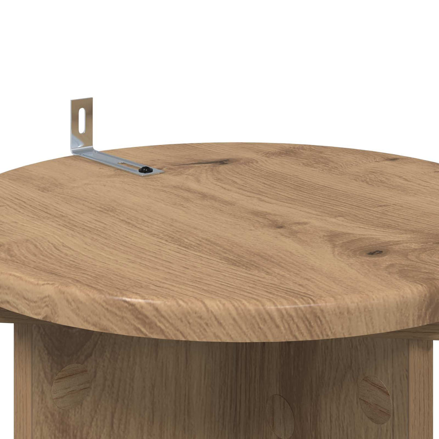 Plantenstandaard 2 pcs Artisanaal eiken 29,5 x 29,5 x 60 cm