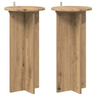 Plant Stand 2 pcs Artisanal oak 29.5 x 29.5 x 60 cm