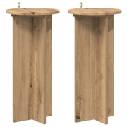 Plantenstandaard set van 2 eiken 29,5x29,5x60 cm