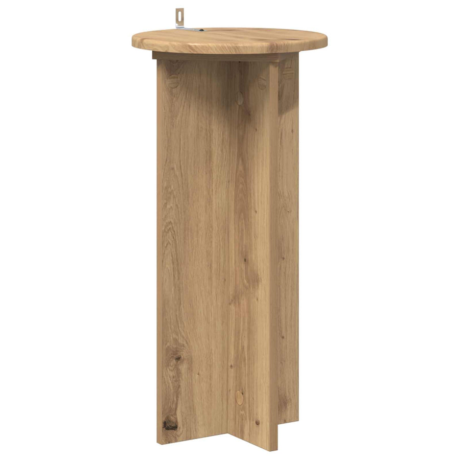 Plantenstandaard 2 pcs Artisanaal eiken 29,5 x 29,5 x 60 cm