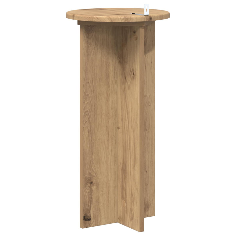Plantenstandaard 2 pcs Artisanaal eiken 29,5 x 29,5 x 60 cm